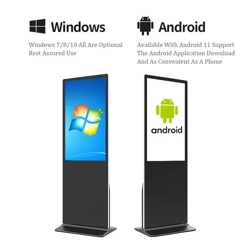 

High Definition Touch Screen LCD Floor Standing Totem Display 43/49/55/65/75/85 Inch Advertising Kiosk for Retail Store Signage