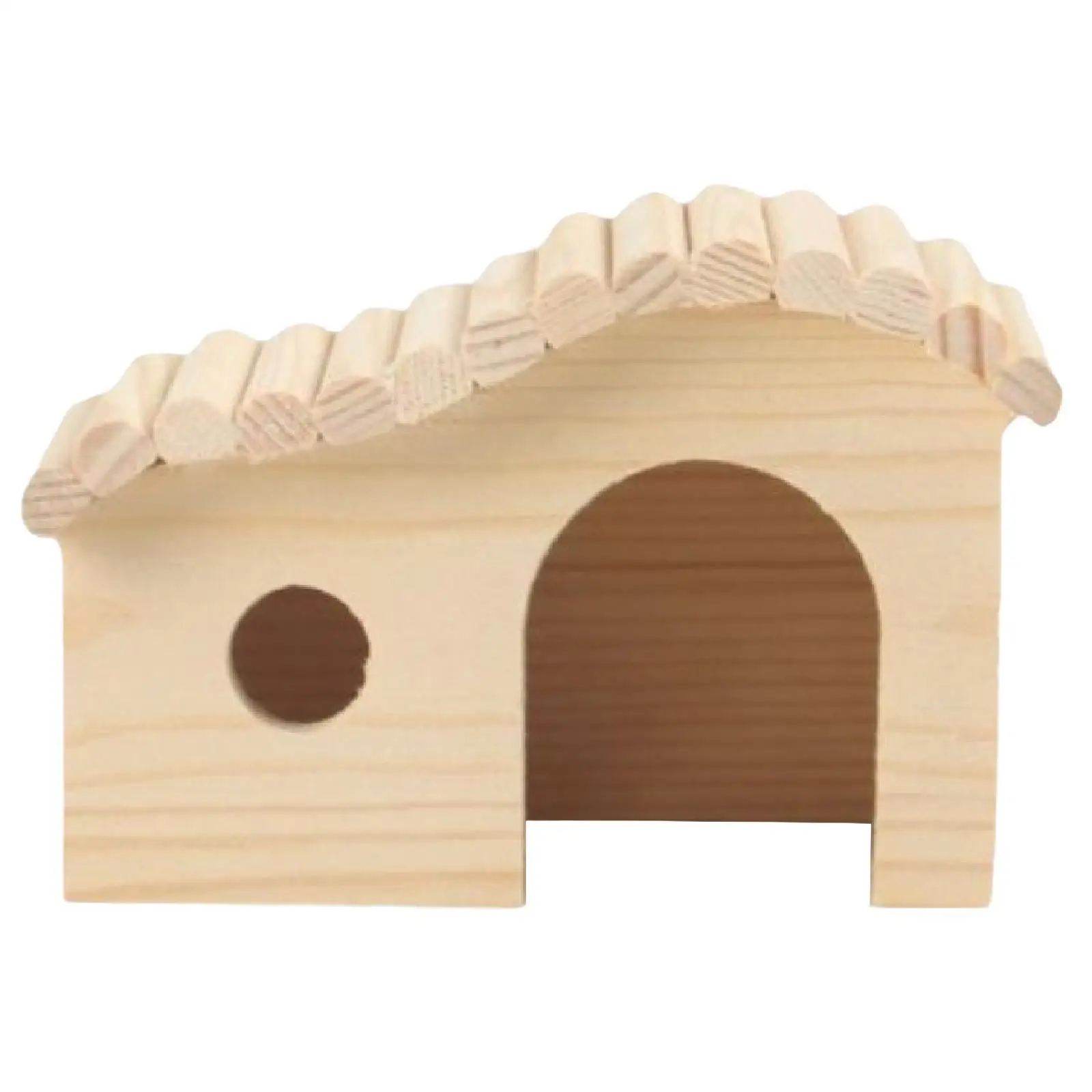 ไม้หนูแฮมสเตอร์ Hideout สัตว์เล็ก Habitat Hut CAGE ของเล่น Nest Shelter หนูแฮมสเตอร์ Habitats ตกแต่งสําหรับหนู Dwarf หนูแฮมสเตอร์ Gerbils