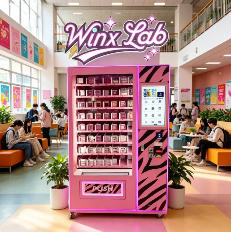 Intelligent Makeup Vending Machine with Interactive Display, Self-Serve Cosmetic Kiosk for Airports, Hotels, and Retail Stores