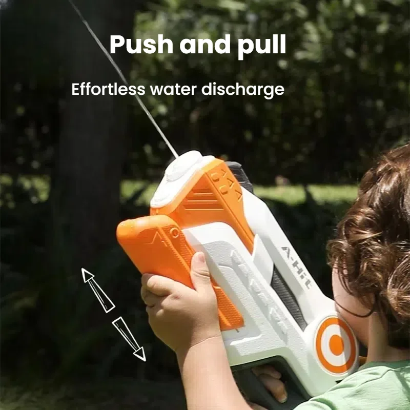 Brinquedo de verão pistola de água crianças adultos empurrar e puxar lançar piscina praia jogo de água