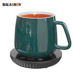 Coffee Mug Cup Warmer Milk Tea Water Cup Heating Electric Touch Pad Temperature Adjustable Hot Tea Maker Heater Warmer EU Plug