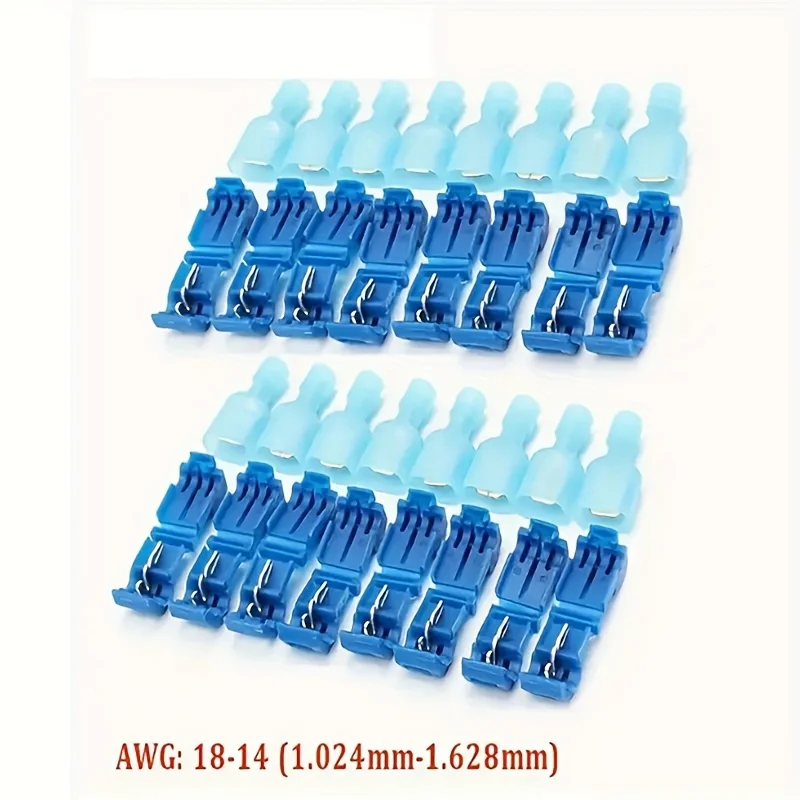 20Pairs Quick-connect electrical connector,nylon insulated,with copper contacts-Easy screw-in installation for DIY wiring projec