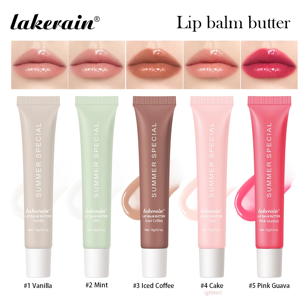 Lip Balm Moisturizing Plumping Lips Vanilla Mint Iced Coffee Cake Pink Guava Lip Balm Hydrating Nourishing Glossy Dry Lip Care
