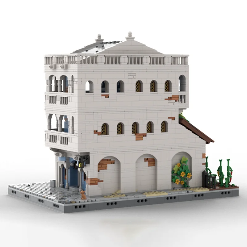 القراصنة القلعة نموذج Moc بناء الطوب وحدات القراصنة الفرنسية فندق البيت التكنولوجيا كتل عيد الميلاد لتقوم بها بنفسك لعبة هدية البناء #3