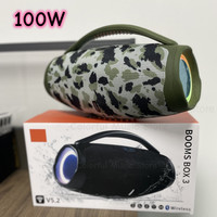 100W Powerful BOOMBOX 3 High Power Wireless Bluetooth Speakers RGB Light Party Music Center Portable Home Theater Heavy Bass TWS