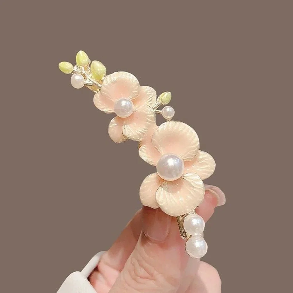 مزاجه اللؤلؤ الزهور دبابيس الشعر النساء الفتيات الحلو إكسسوارات الشعر رائعة أنيقة Bnags مقاطع الشعر