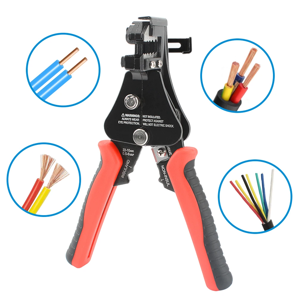 18-8AWG Adjustable Multifunctional Wire Stripper Crimping Pliers High Precision Heavy Duty Electrician Tool