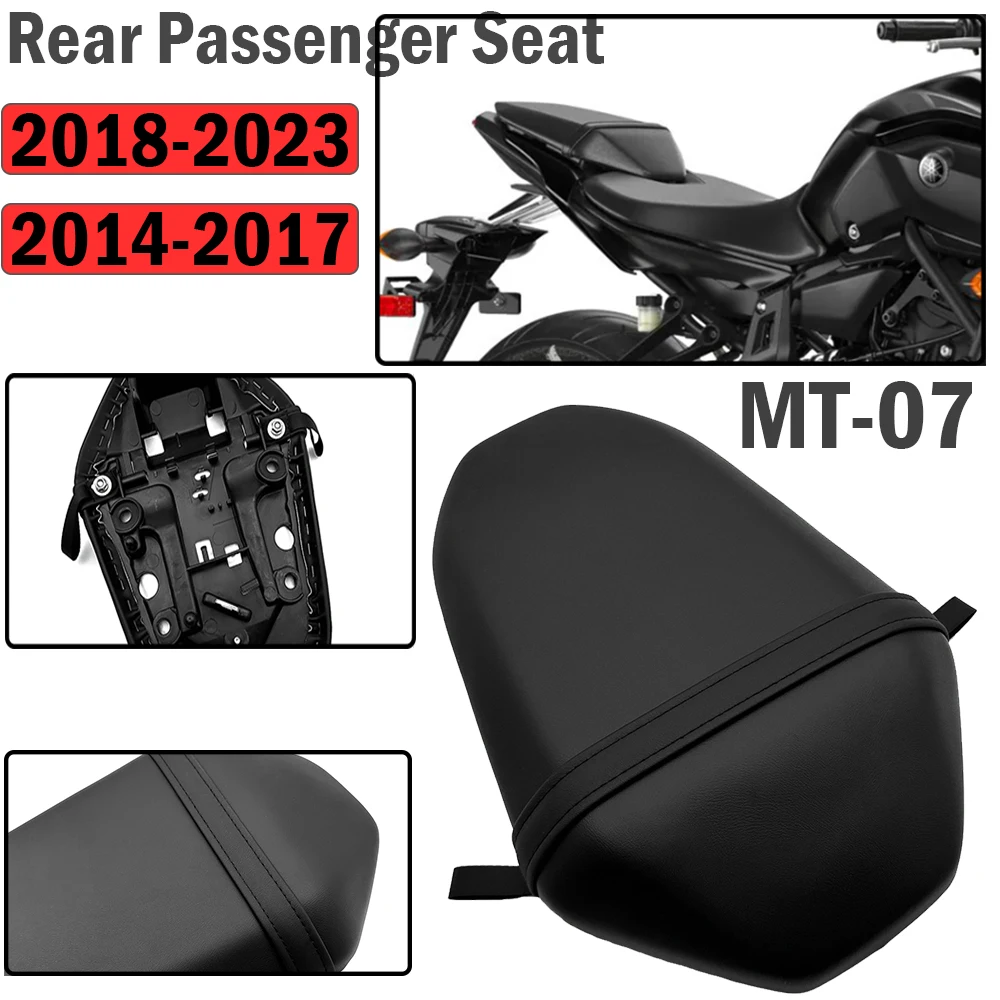 For Yamaha MT 07 MT-07 MT07 2014-2017 2016 2015Motorcycle Black Rear Passenger Seat Rear Seat Assy mt07 2018-2023 2019 2022