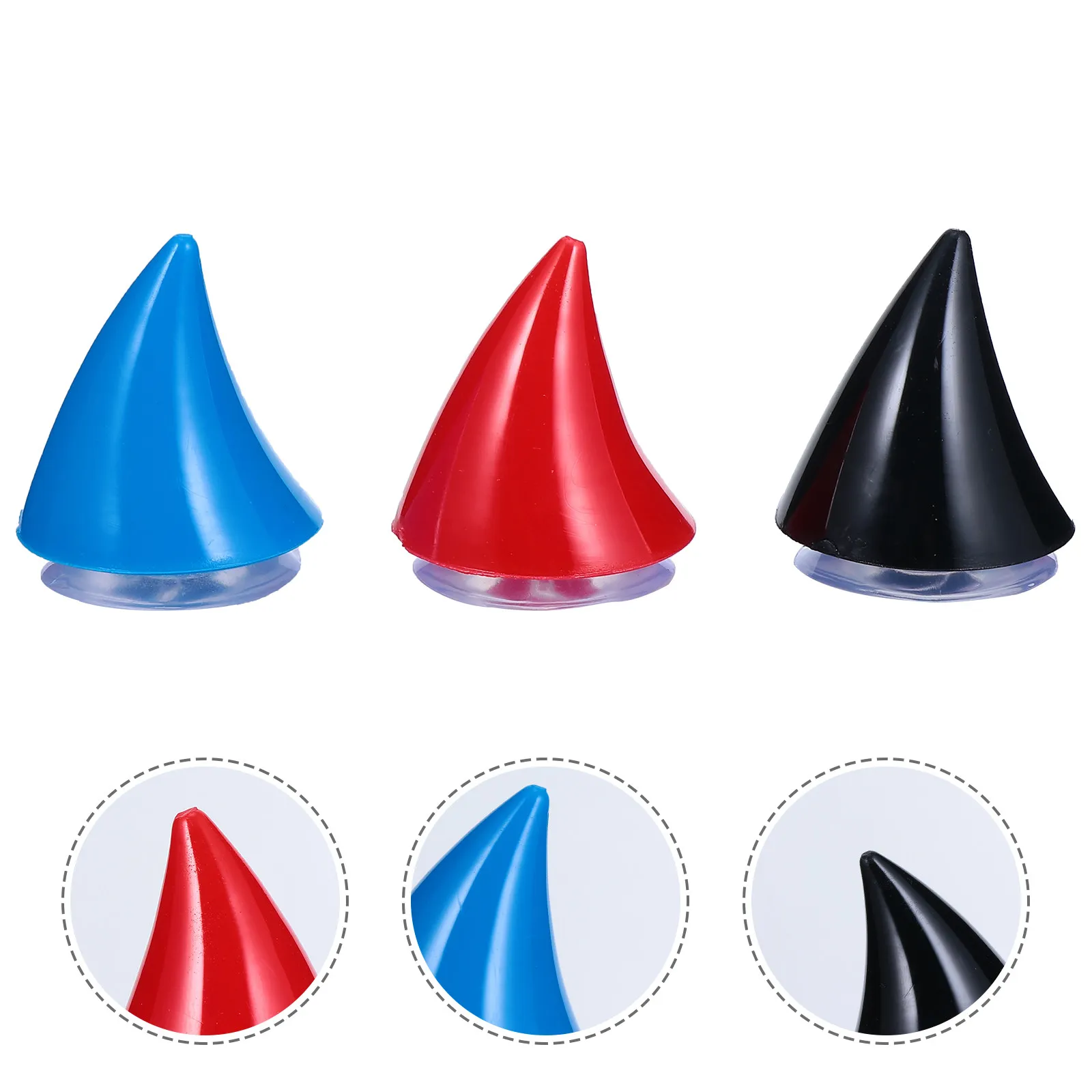 

6Pcs Cute Devil Horns Decor for Motorcycle Cycling Ski Snowboard Helmets Suction Cup Plastic Accessories Black Red