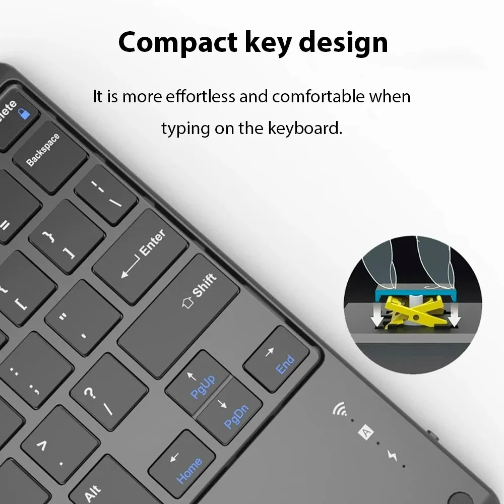 لوحة مفاتيح بلوتوث تعمل باللمس 2025 مع ماوس لجهاز iPad 10th Generation Pro 13 12 11 10 9 8 7 بوصة لأجهزة iPad Mini وسامسونج وشاومي اللوحية #3