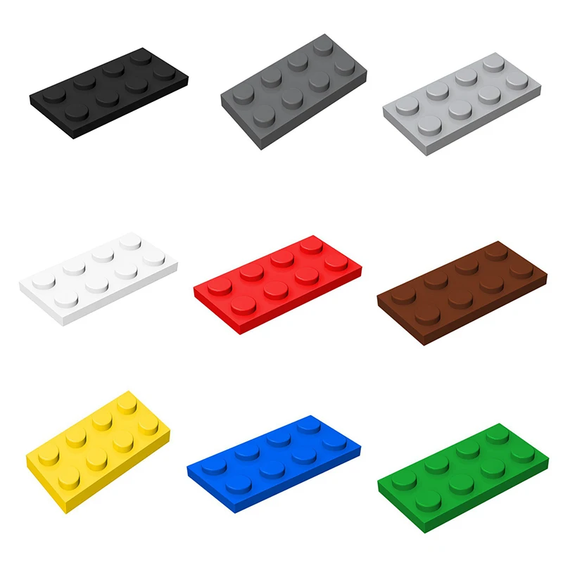 Pinlepai Brick 3020 Red Base Plate 2x4 Blocks Grey Building Block Green Particle Moc Bricks Sets Pieces Toys For Children