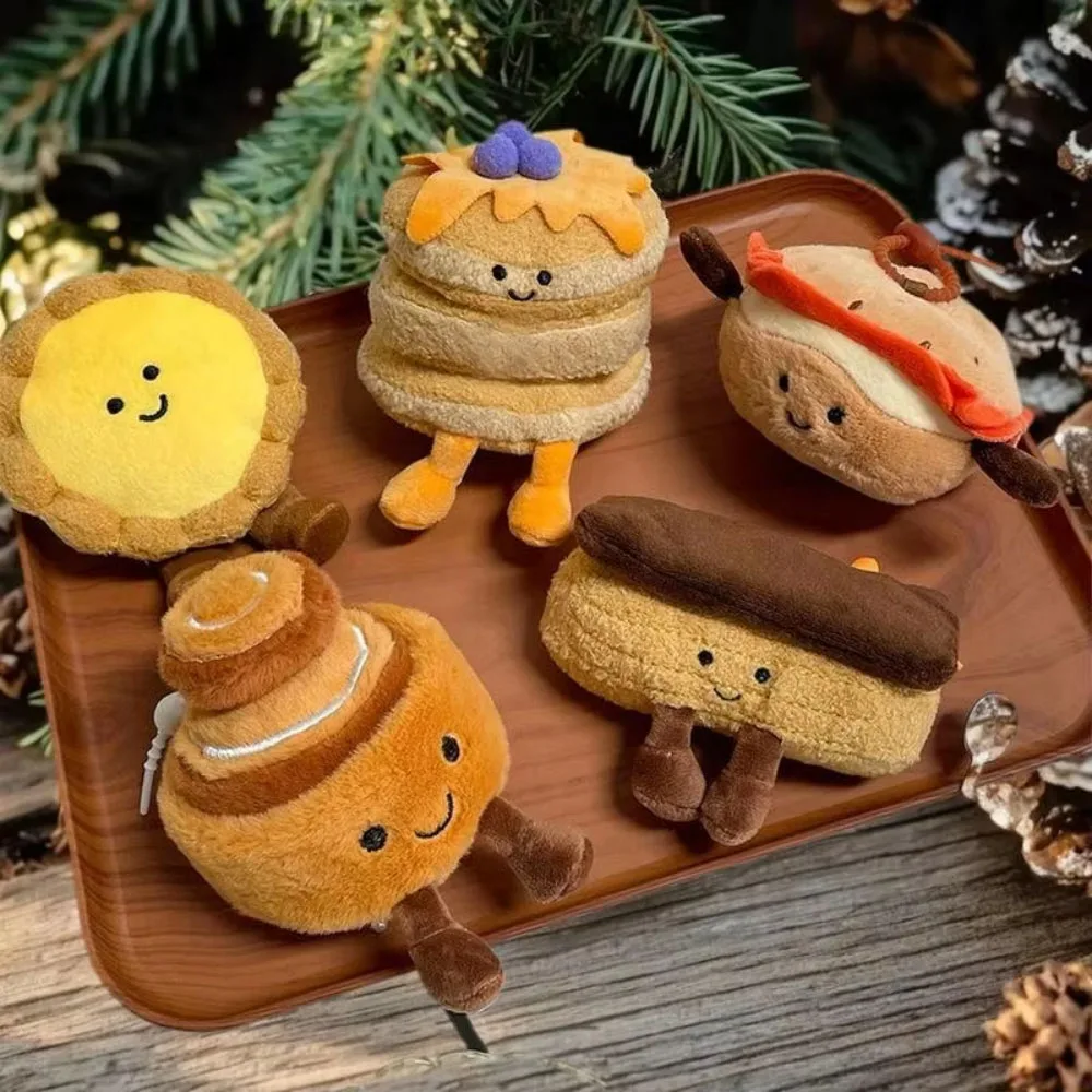 Chaveiro de Comida em Miniatura da Série Café da Manhã, Pingente Pequeno para Mochila, Presente para Casais (Masculino e Feminino)