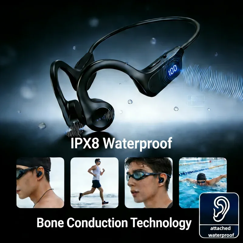Bone Conduction Headset Wireless Swimming Sports Headphone I