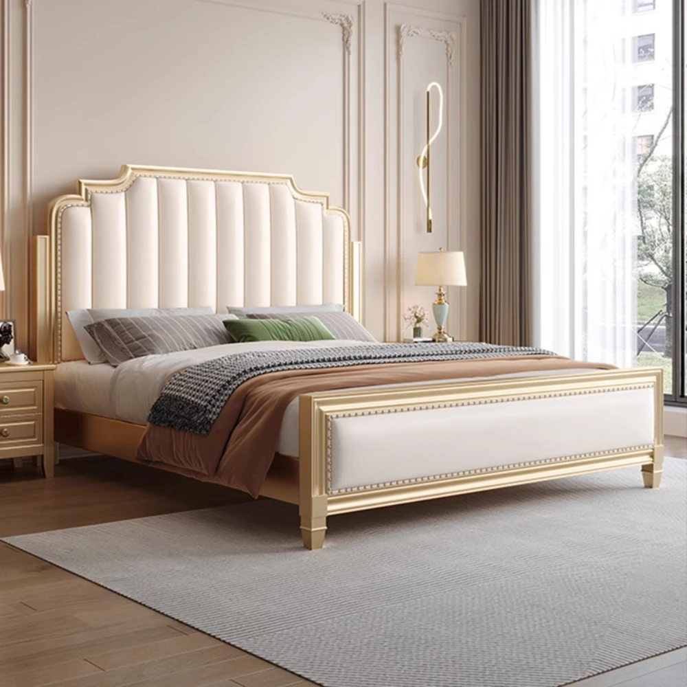 

King Size Bed European No Matress Unique Sleeping Luxury Bed Room Headboards Kids Muebles Para Dormitorio Home Furniture