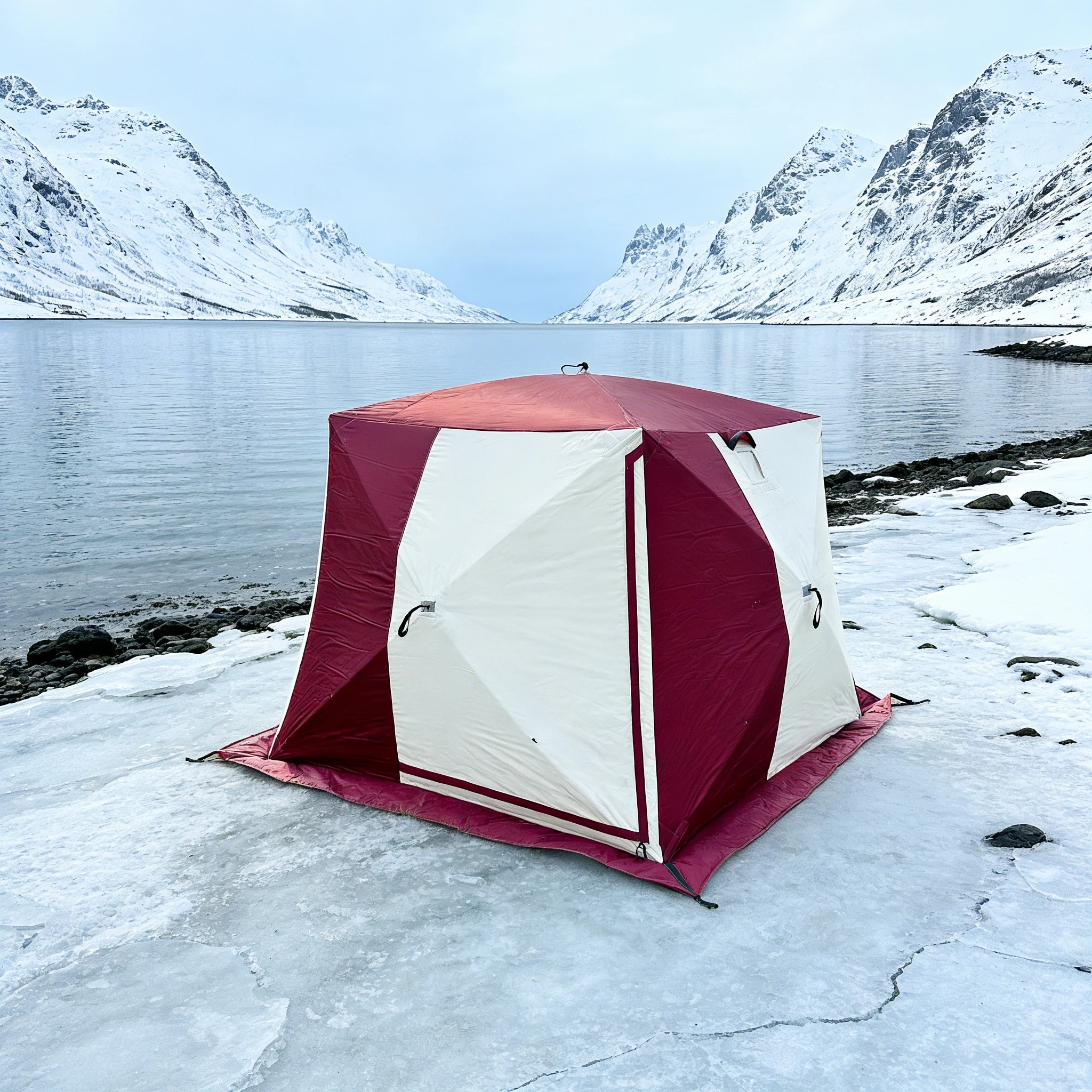 Heavy Duty All Season Fishing Tent Insulated for Winter Ice and Summer River Fishing