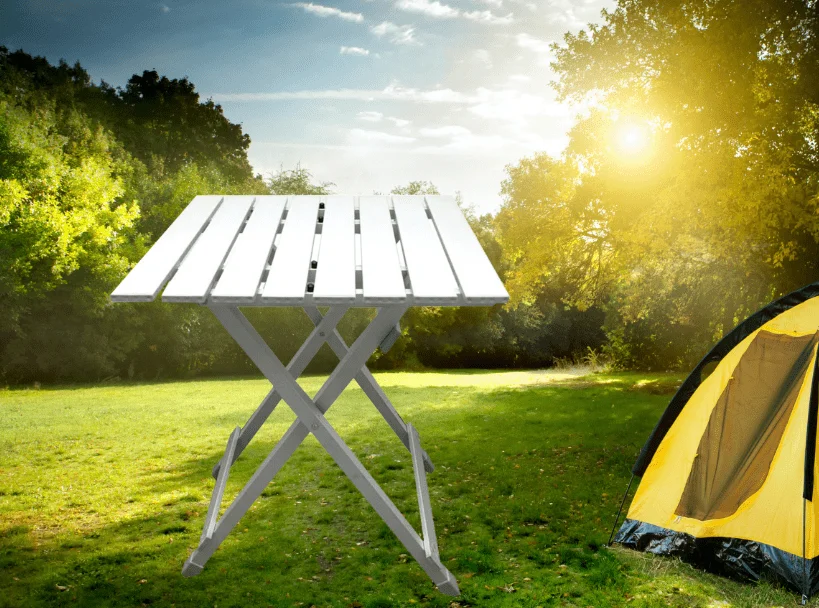 Trail Camping Table, Silver