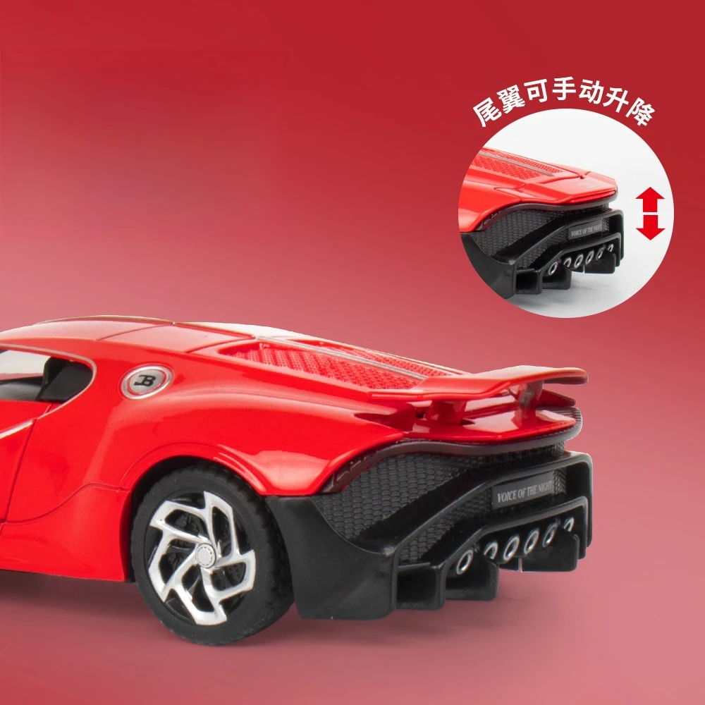 1:32 LA Voiture Noire aleación Diecast coches modelo juguetes con 5 puertas abiertas tirar hacia atrás sonido luz vehículos deportivos juguete para niños regalos