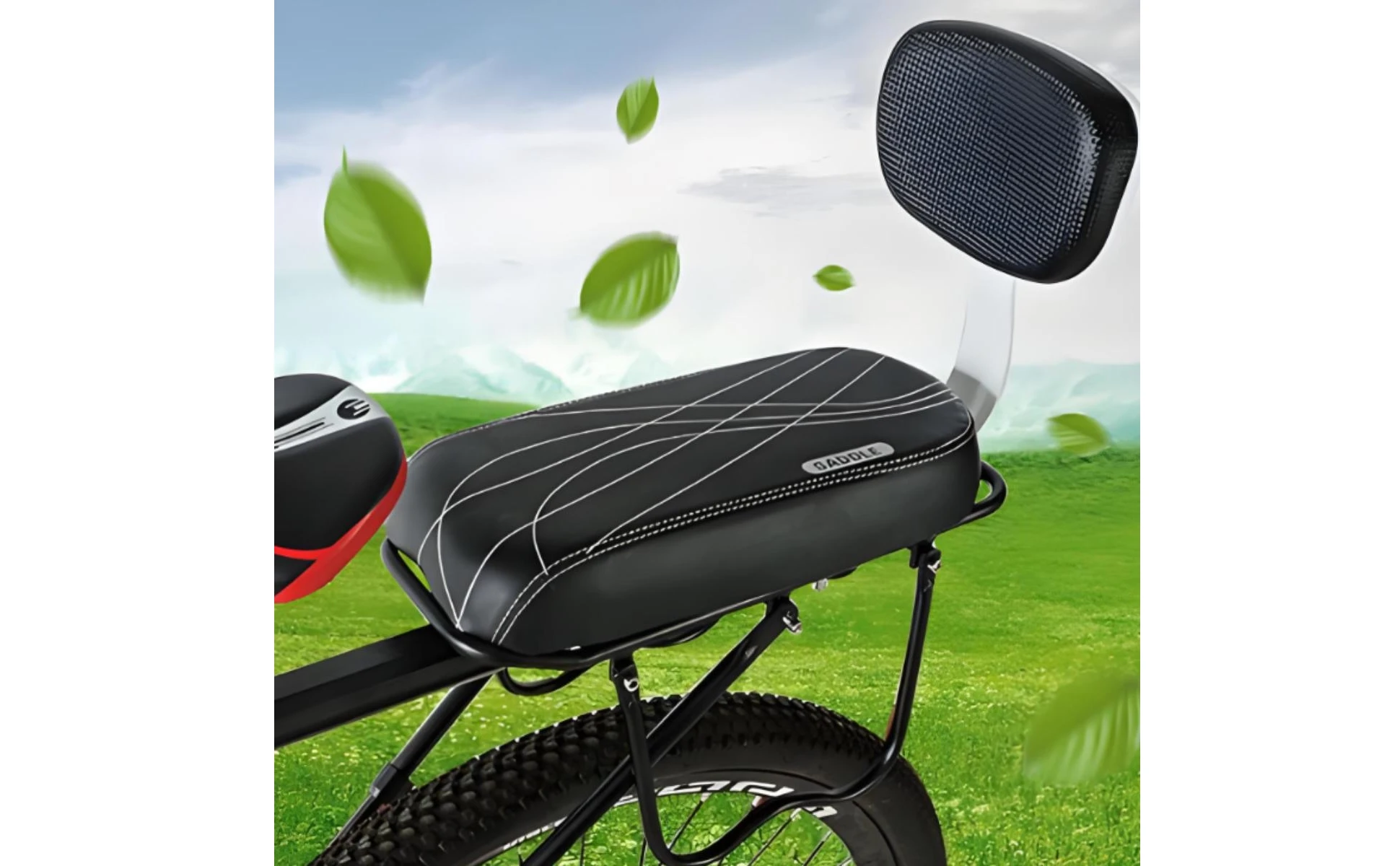 Cycle Seat with Backrest High-Elastic Sponge Rear Bike Seat Cycle Rear Cushion Washable Padded Bike Saddle Long-Lasting Cycle Seat with Backrest High-Elastic Sponge Rear Bike Seat Cycle Rear Cushion Washable Padded Bike Saddle Long-Lasting