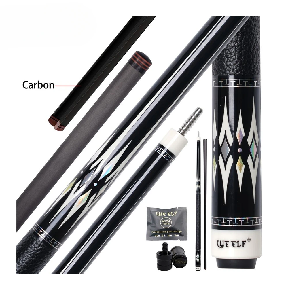 

Warp Billiard Pool Cue Carbon Fiber Shaft 1/2 Split Cue12.5mmTip Size High Technology High Grade Sticker