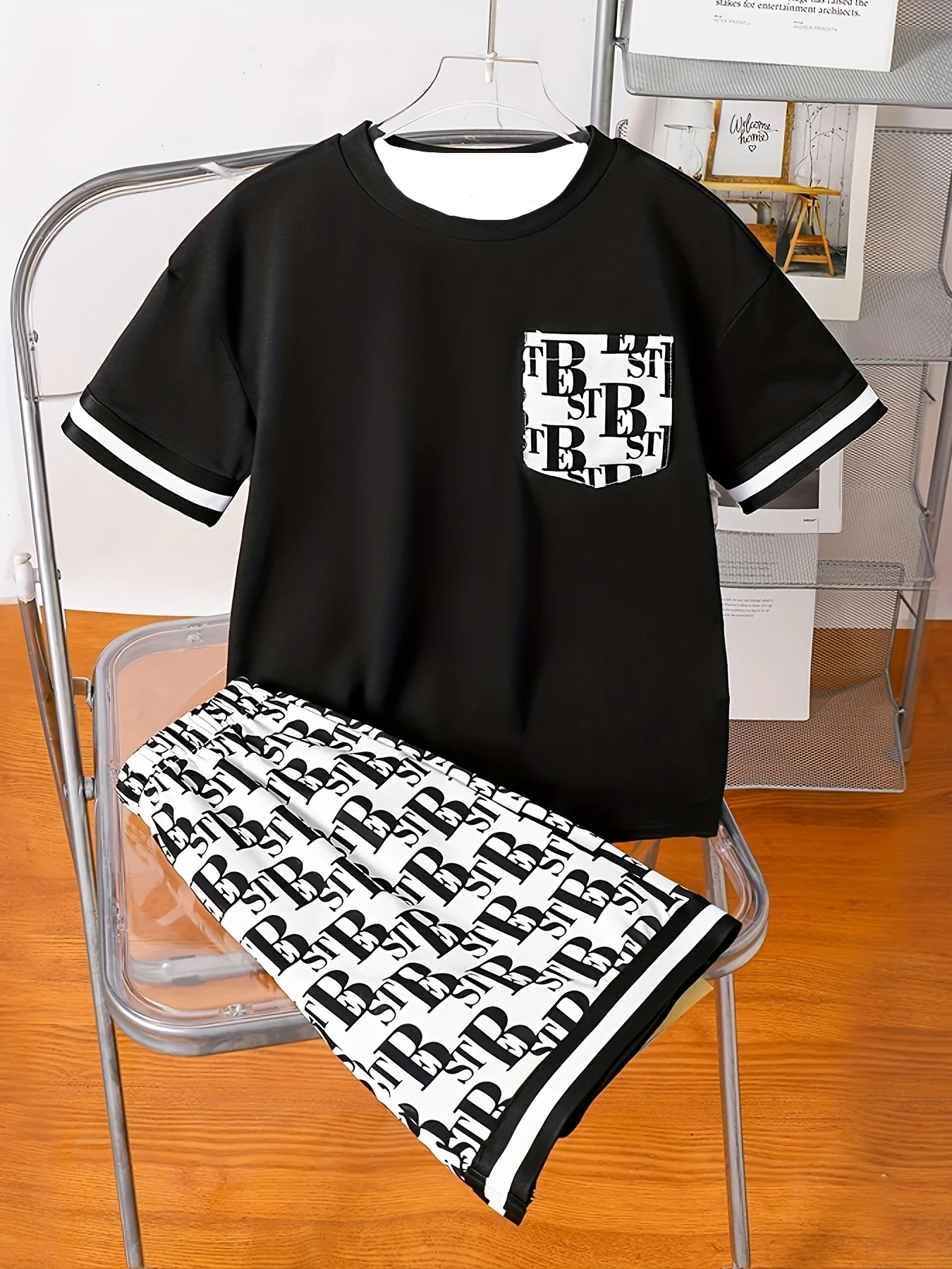 

Summer Hot Selling Men's 3D Printed Polyester Short Sleeved Shorts Set, Fashionable Casual Breathable Set, Daily Wear