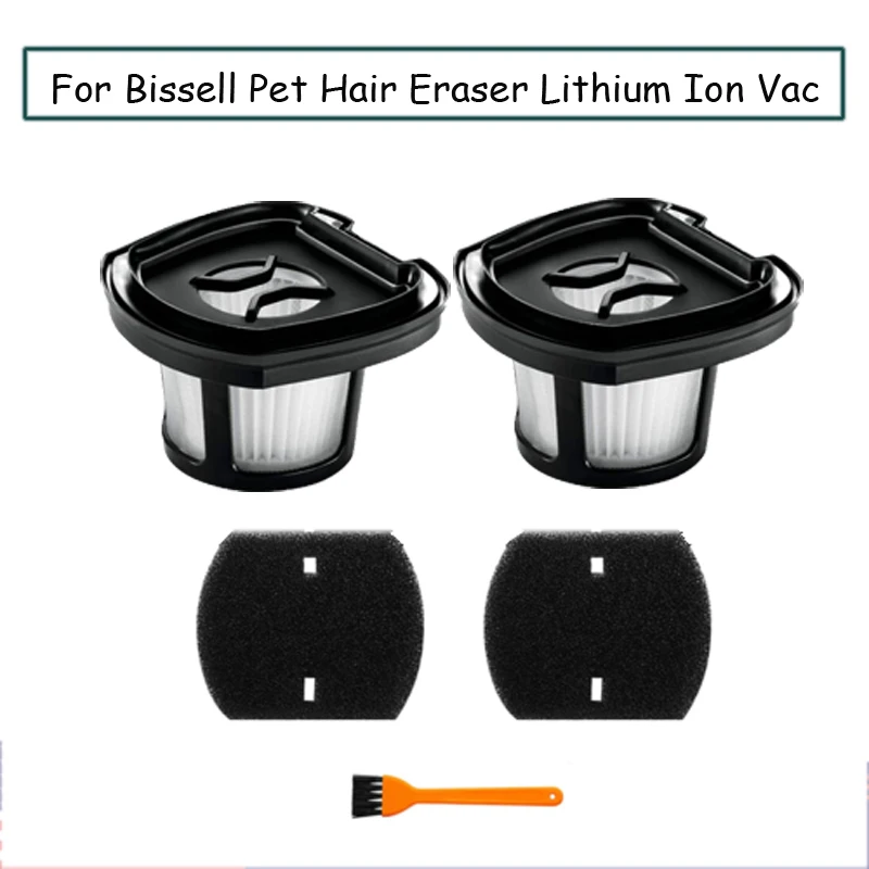 BISSELL Replacement Filter Kit for Pet Hair Eraser 2284W 2390 2389 2390A 2579 Hand Vacuum Cleaner PN 1614212 1614203 1614204