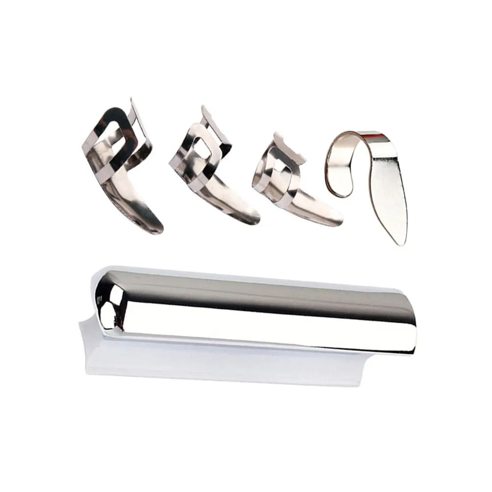 

Guitar Slider and Pick Kit Metal Finger Slide Professional Guitar Accessories Bright Smooth Easy to Use and Store
