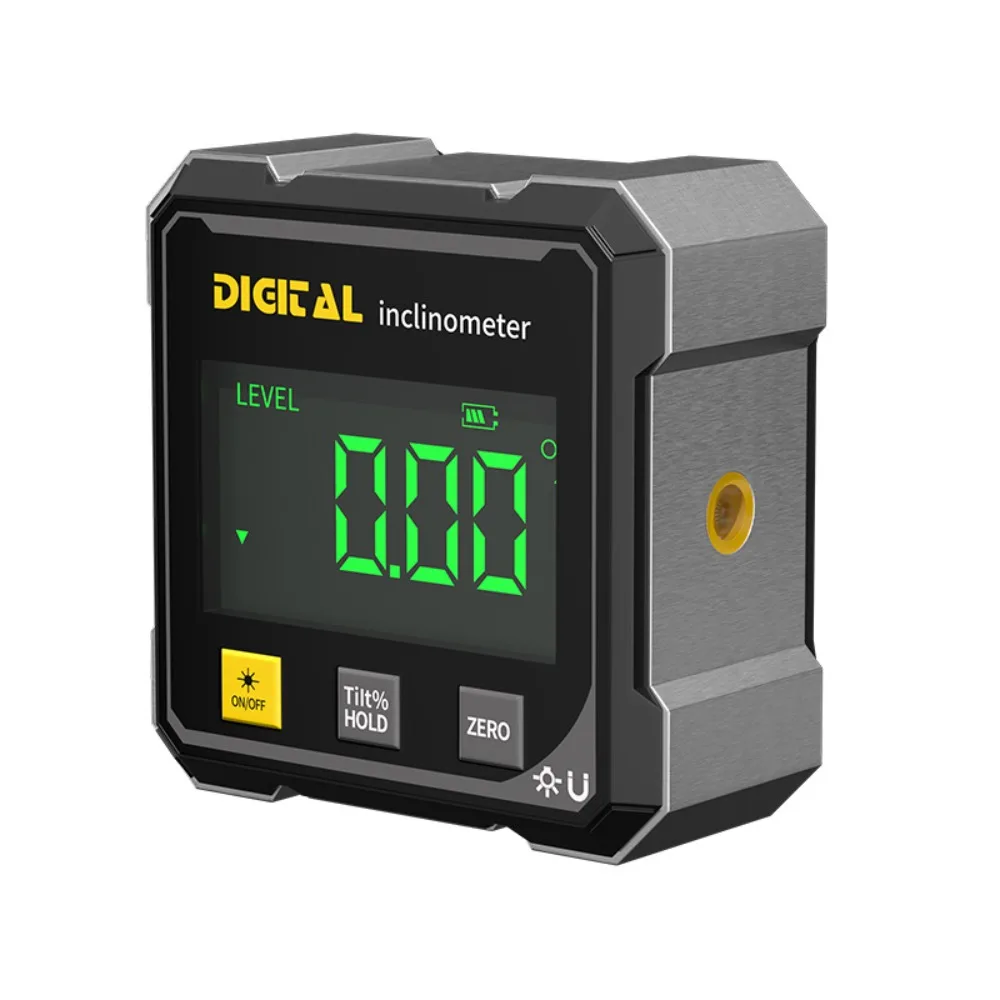 

Four Sided Display Angle Gauge Digital Display Magnetic Suction Level Protractor Inclinometer Compact Quick Measurement