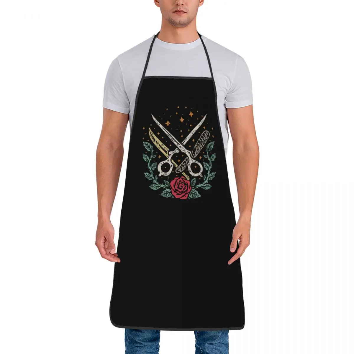 Custom Bib Essential Printing Apron Adult Chef Cooking Kitchen Barber Hairdresser Fashion Trend Hairstyle Tablier Cuisine Baking