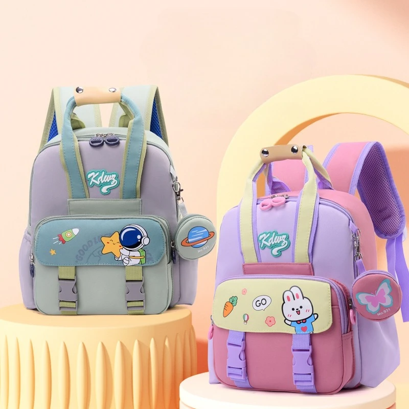 2025 New Kids Backpack Children School Book Bags for Boys Cute Astronaut Rabbit Girls Fashion Kindergarten Backpack Lightweight