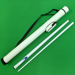 1/2-PC White Color Billiard Cue Case with Carbon Pool Cue Stick Kit Gift Set