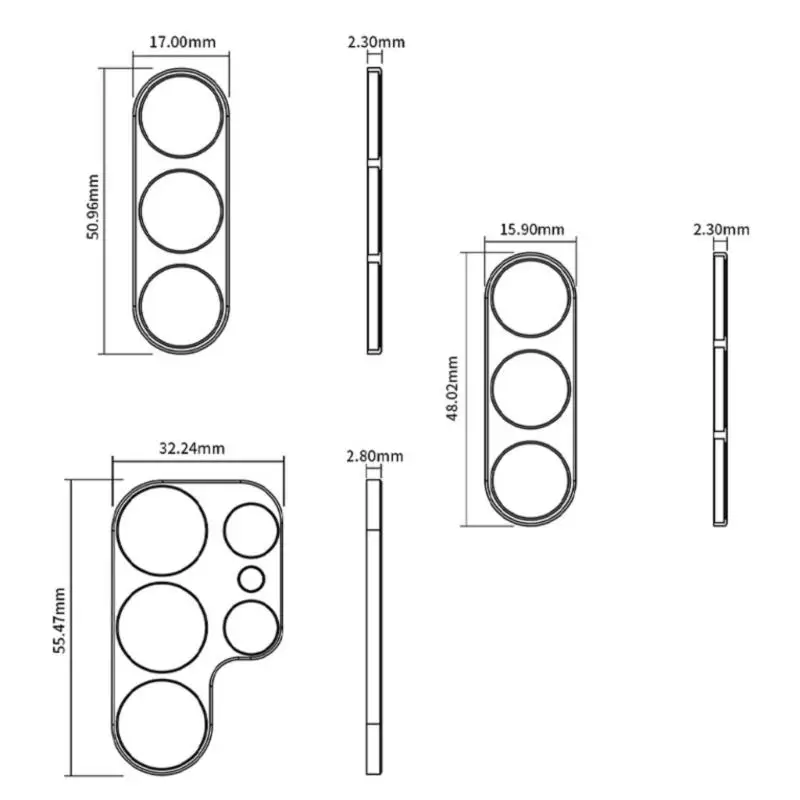 

652F Easy Установка Полая камера защитная линза защитная металлическая крышка каркаса для S25 Scratchproper Guard