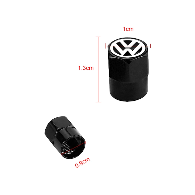 4Pcs Car Tire Valve Caps Emblem Metal Cap Case Car Accessories For Volkswagen Golf-5 6 7 MK6 Lavida Polo Tiguan Passat B5 B6 B7