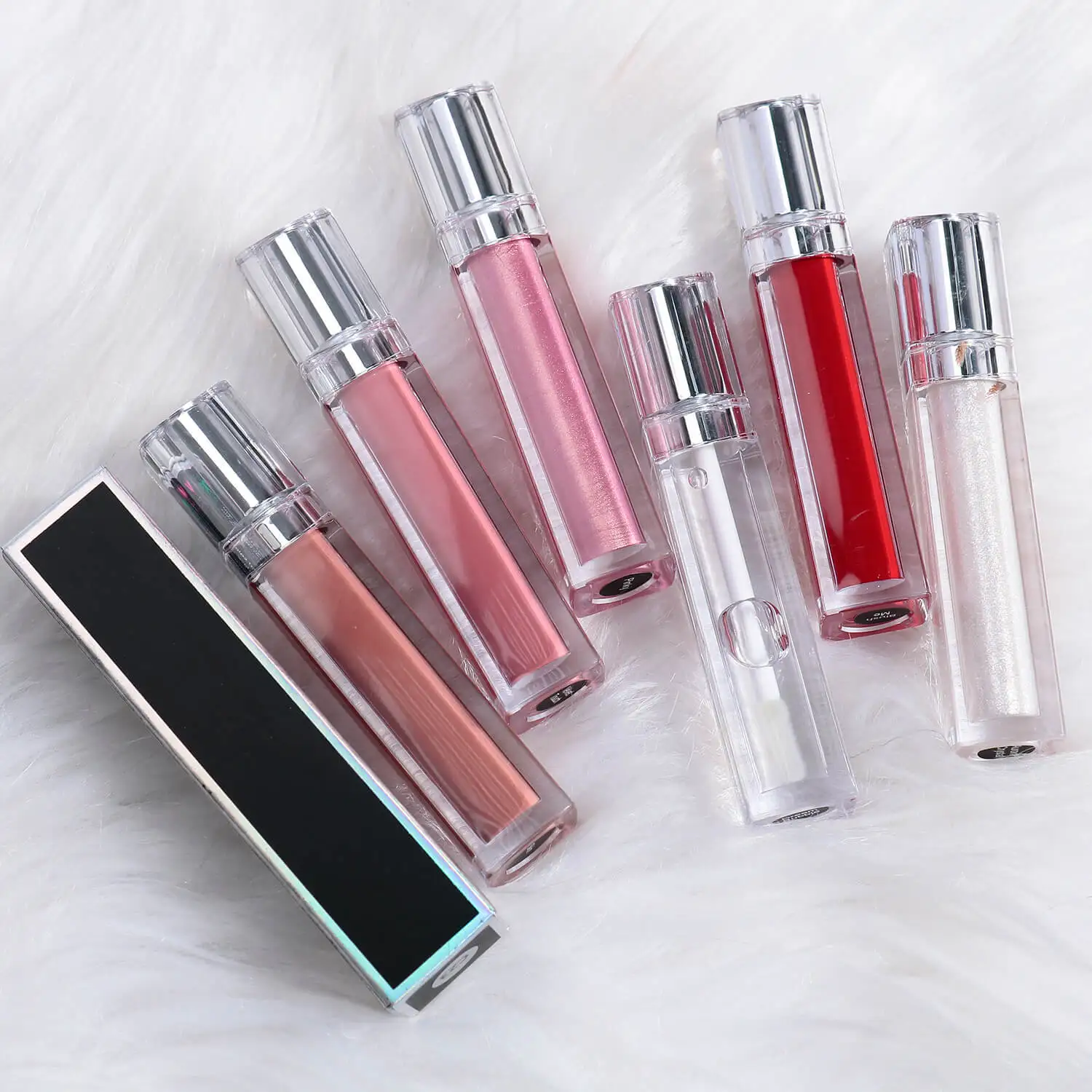 

Hot Selling Lip Gloss Private Label Custom Logo Liquid Lipstick Nude Shimmer Shiny Glitter Clear Lipgloss Wholesale 20pcs