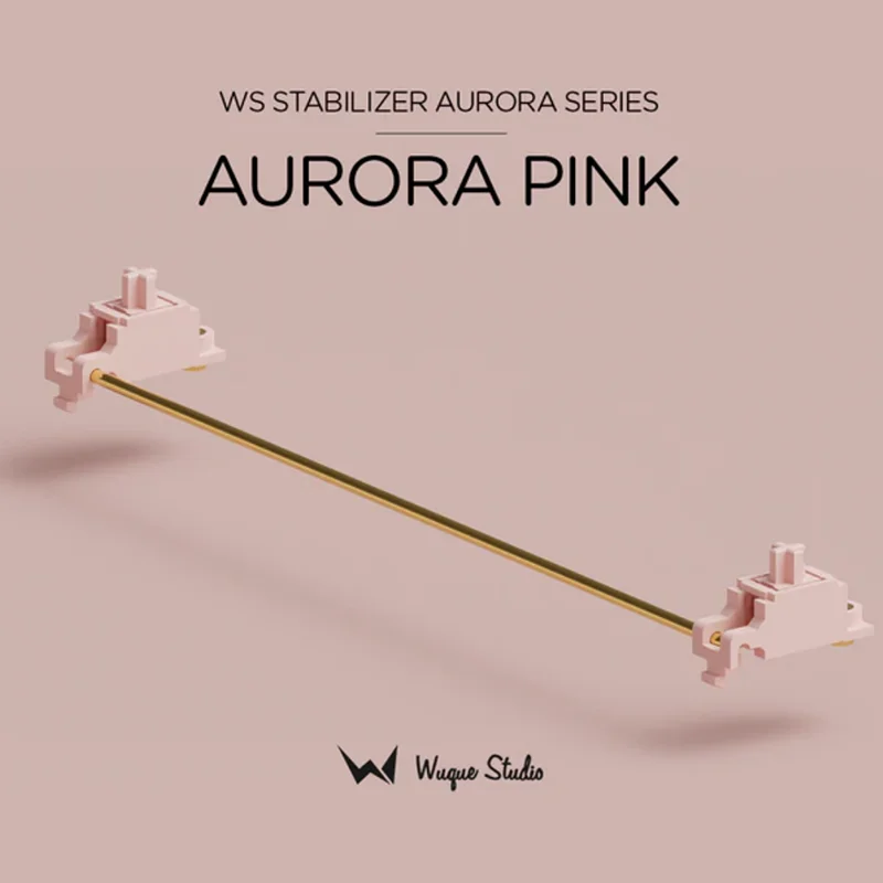 WuqueStudio WS Stabs Aurora Series Pink PCB Mount Screw in Keyboard Stabilizers