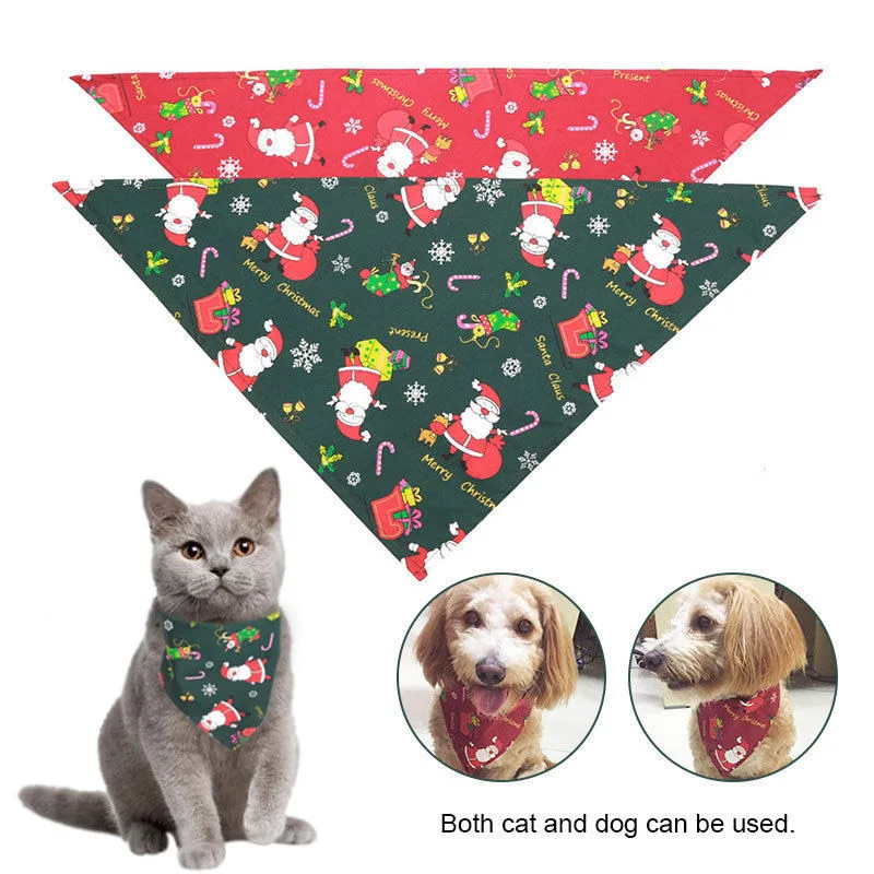 Accesorios navideños para mascotas Perro Triangu