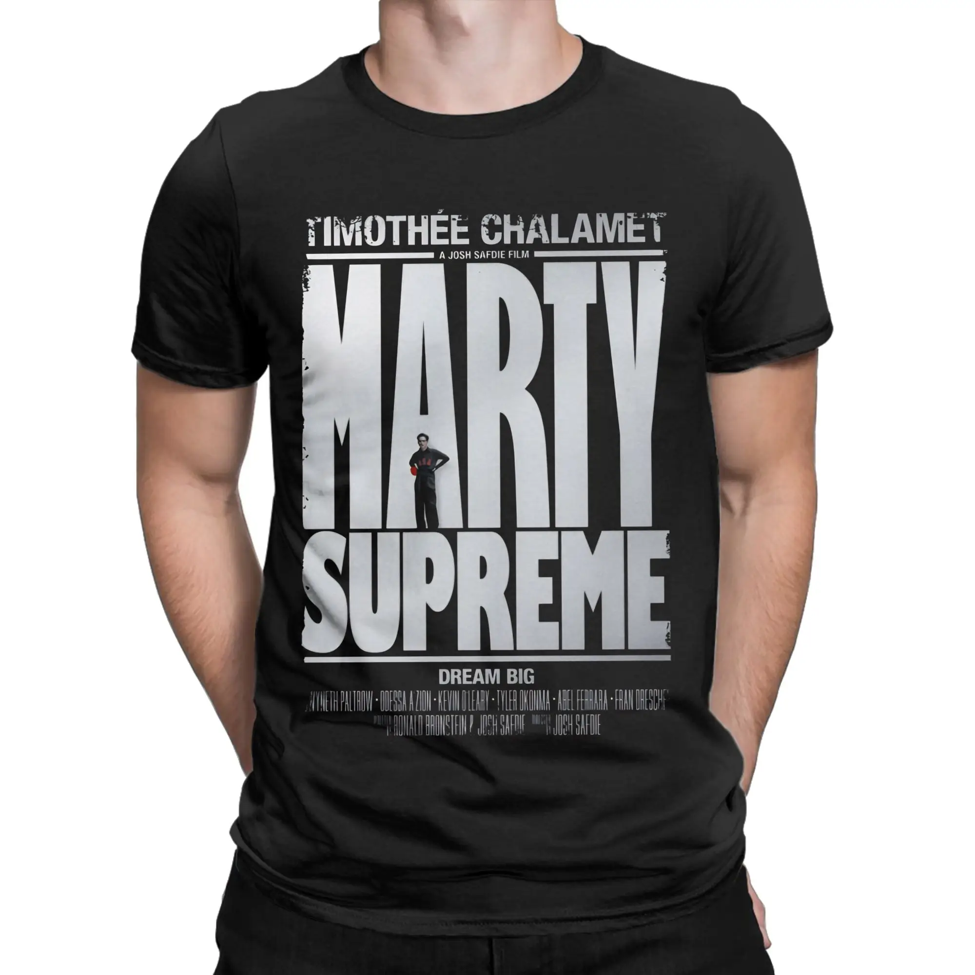Marty Supreme Timothee Chalamet T Shirt Men's  100% Cotton Vintage T-Shirts Crew Neck  Tee Shirt Short Sleeve Clothes Classic