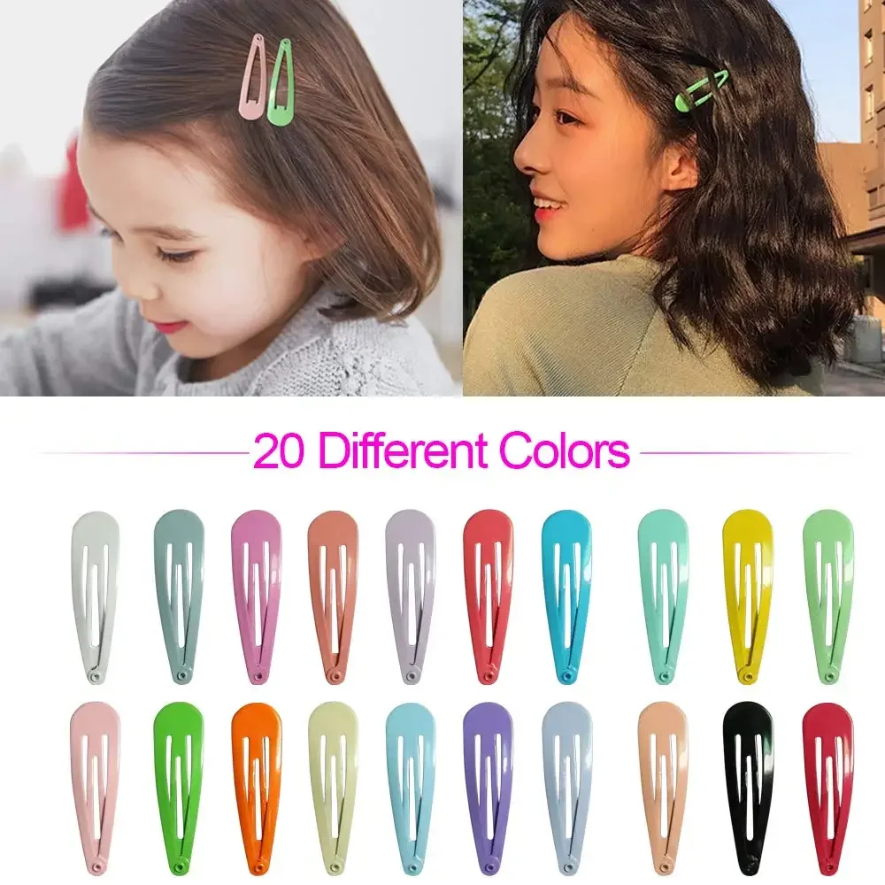 10-40PCS Cute Candy Color Waterdrop Shape Hairpins for Girls Hair Clips BB Hairpin Barrettes Headwear Kids Hair Accessories