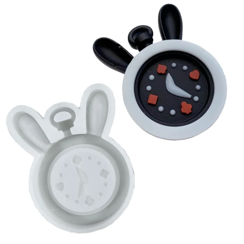 Rabbit Watch Silicone Mold Table Ornament Resin Molds DIY Craft Mini Watch Molds Tale Watch Clock Molds DIY R3MC