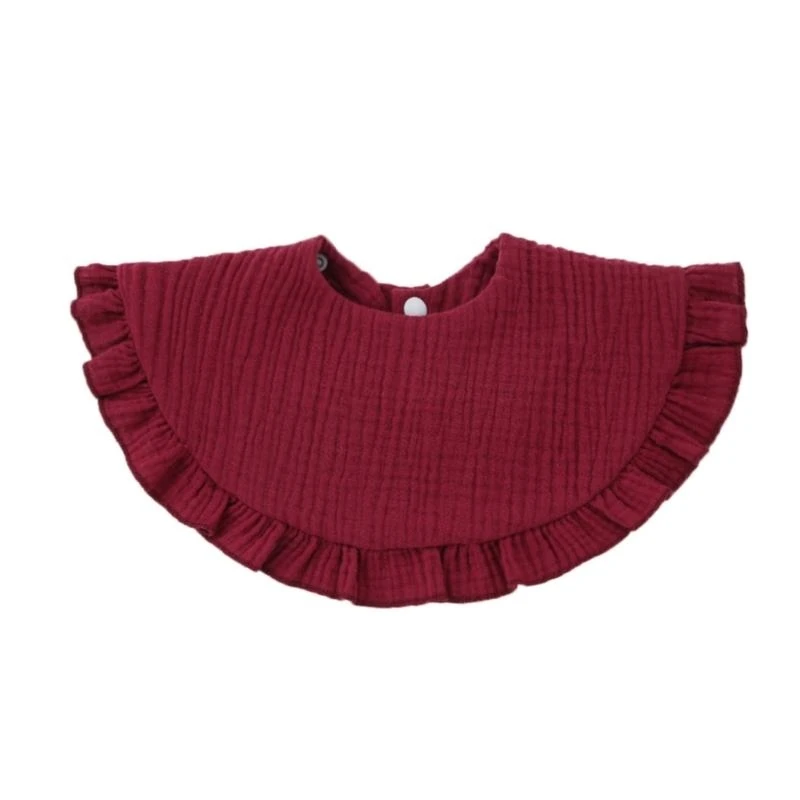 M76C Celemek Bayi untuk Anak Laki-laki Perempuan Kain Sendawa Celemek Katun Sejuk dengan Kancing Jepret 2 Tahap Bandana Makan