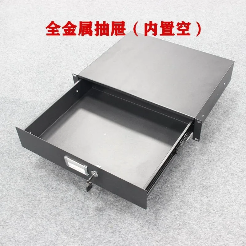 2U Server Cabinet Drawer, ABS Network Cabinet Slide Drawers for Data Center & Engineering Computer Room Storage Organizer