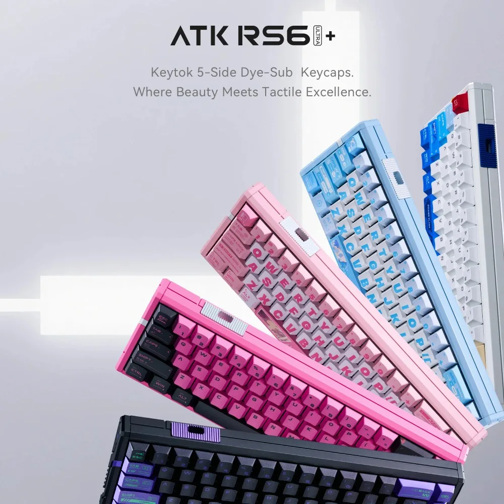 ATK RS6+ Aluminum Alloy Hall Effect Magnetic Keyboard Custom 65% Hot Swappable RGB 8K Rapid Trigger 0.001mm Gaming Accessories