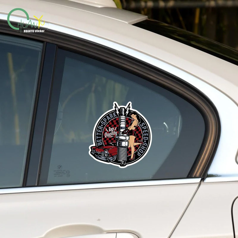PIN UP girl sexy cartoon high quality car sticker waterproof motorcycle bumper PVC sticker view 5