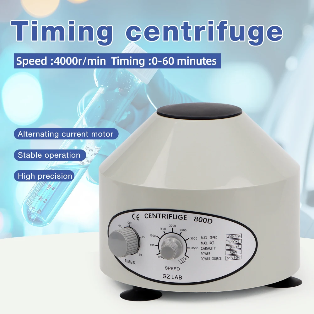 

800 Low Speed Mini Centrifuge Medical Hematocrit Blood Electric Plasma Gel Machine for Lab Centrifuga
