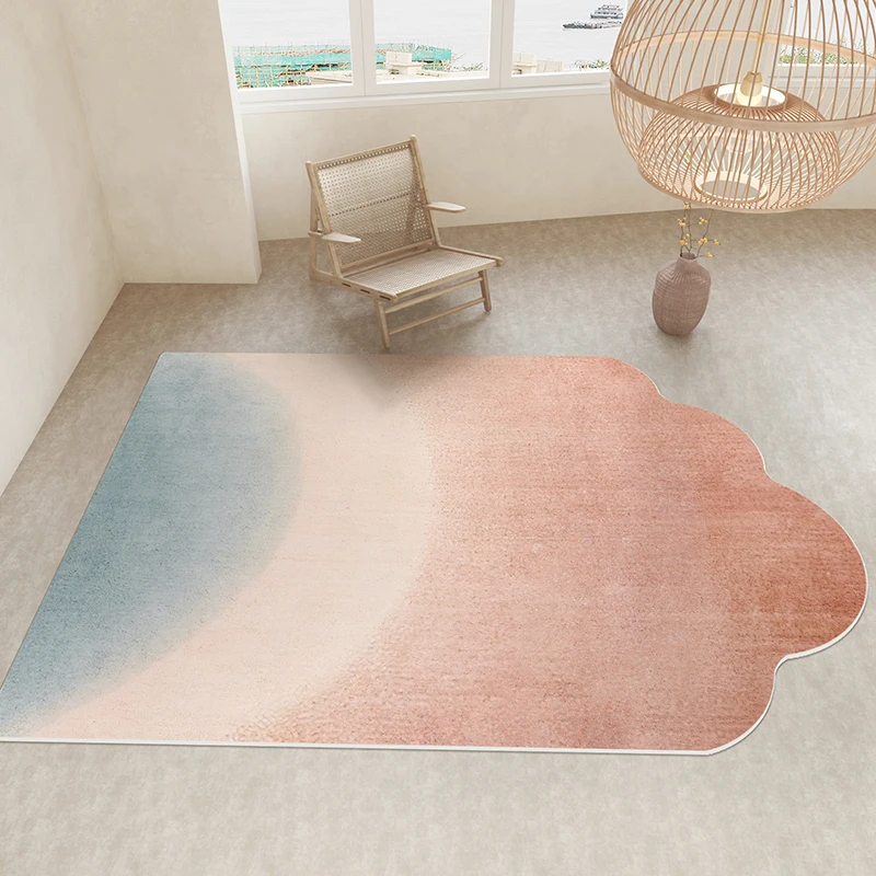 Gradient Pink Carpet for Living Room, Irregular Light, Luxury Home, Bedroom, Bedside Carpets, Study, Balcony, Corridor,