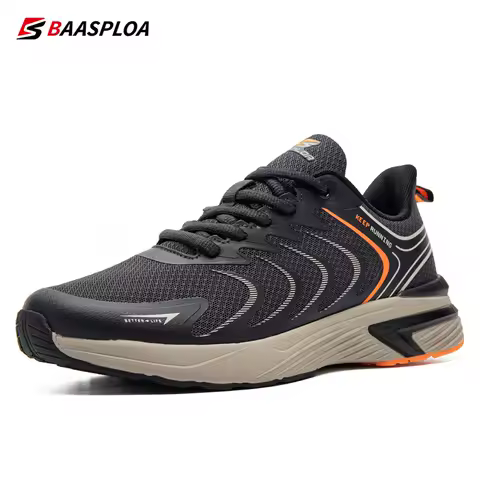 Baasploa Men's Running Shoes 2025 Casual Lightweight Mesh Breathable Sneakers Male Outdoor Non-Slip Wear-Resistant Sports Shoes