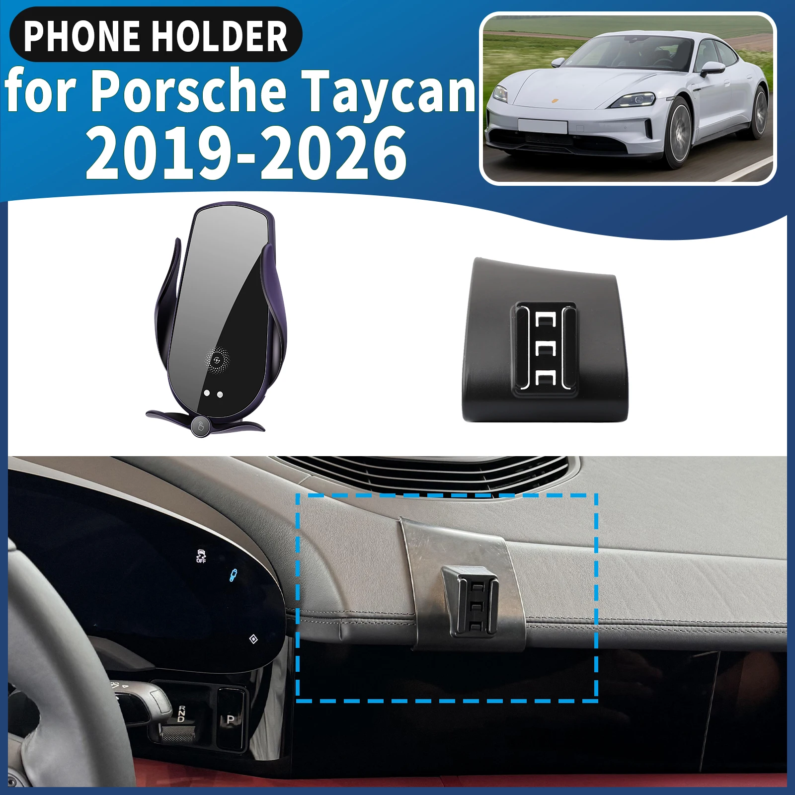 

fit for Porsche Taycan 2019 2020-2026 Car Phone Holder Mount Vehicle-Specific GPS Navigation Easy Installation accessoires