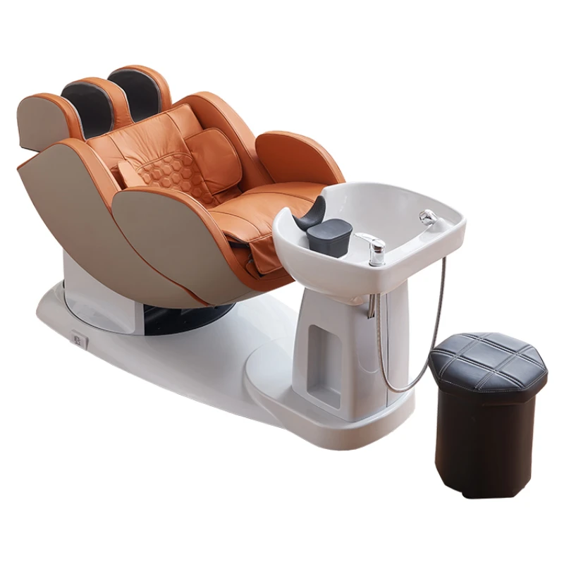 Intelligent Electric Massage Water Flushing Bed, Scalp Care Hair Care Chair, Multifunctional Rotating Hair Washing Bed