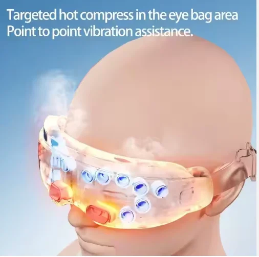 مصنع تصميم جديد بالجملة مدلك الوجه والعين الطبيعي القابل لإعادة الشحن مع معدات التدفئة وتدليك العين