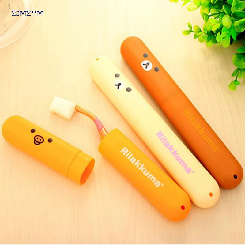 1PC Portable Toothbrush Cover Holder Cute Bear Outdoor Travel Hiking Camping Toothrush Cap Case Protect Storage Cute Box