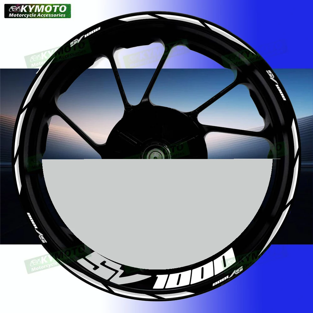 For SV1000 SV 1000 motorcycle accessories 17 inch front and rear wheel hub stickers fairing modified reflective stickers